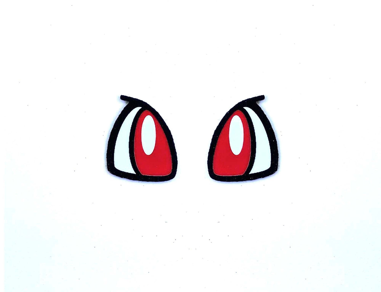 a close up of a pair of red eyes