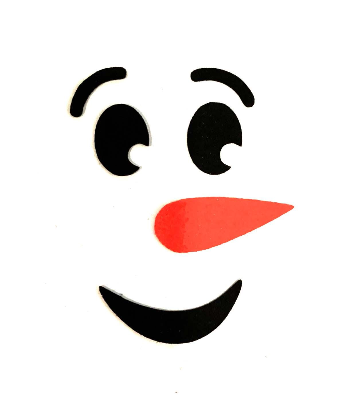3 Pack Felt Snowman Faces Nose Mouth Combo for Amigurumi Multiple Sizes Available