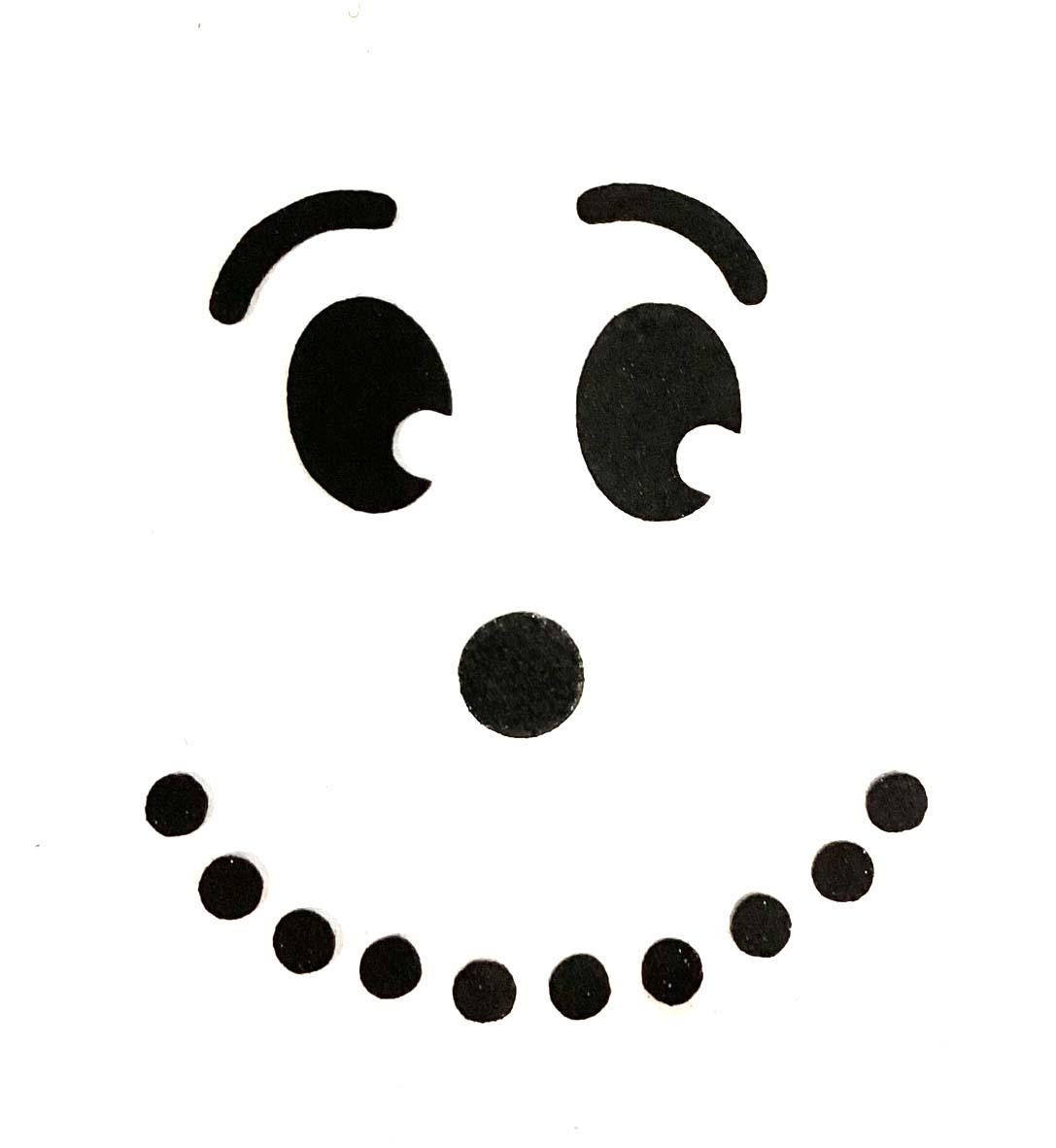 3 Pack Felt Snowman Faces