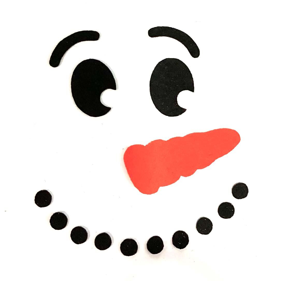 3 Pack Felt Snowman Faces Nose Mouth Combo for Amigurumi Multiple Sizes Available