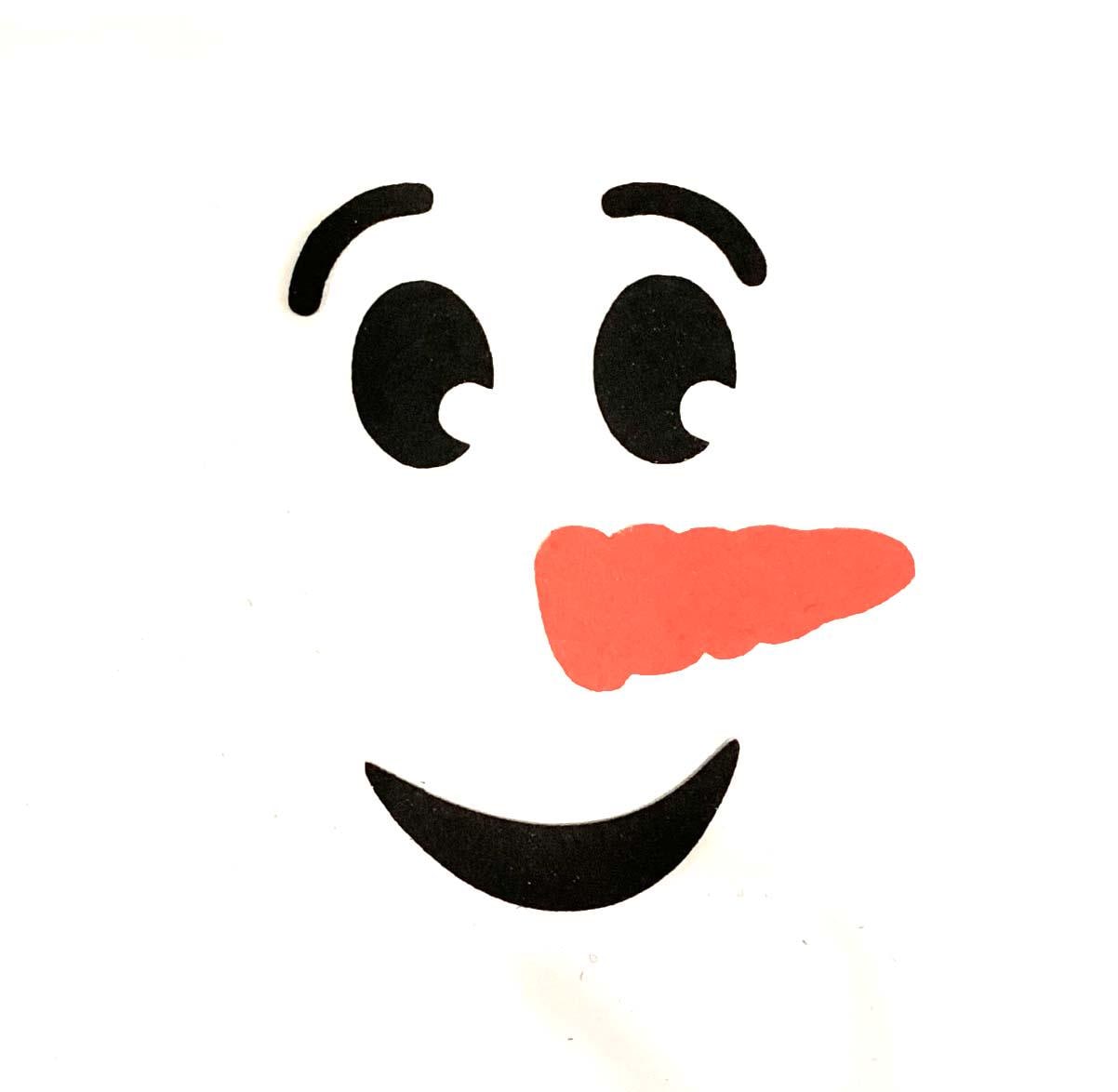 3 Pack Felt Snowman Faces Nose Mouth Combo for Amigurumi Multiple Sizes Available