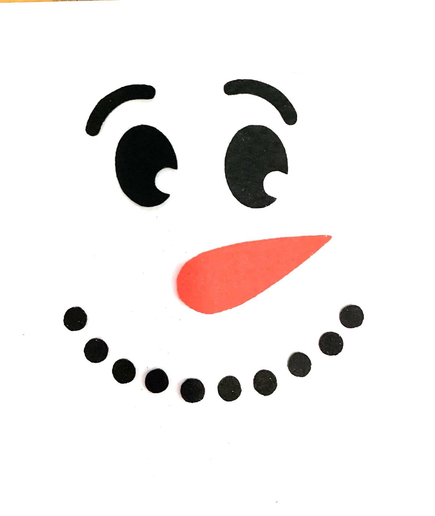 3 Pack Felt Snowman Faces Nose Mouth Combo for Amigurumi Multiple Sizes Available