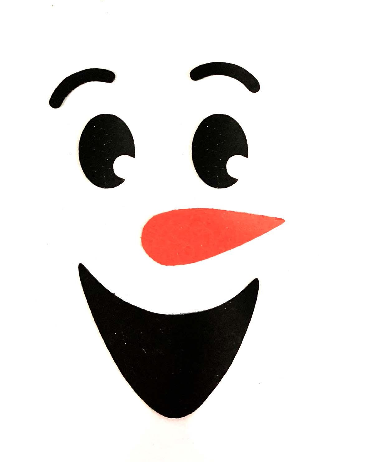 3 Pack Felt Snowman Faces Nose Mouth Combo for Amigurumi Multiple Sizes Available