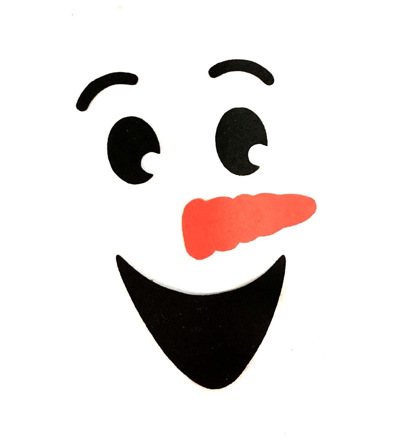 3 Pack Felt Snowman Faces Nose Mouth Combo for Amigurumi Multiple Sizes Available