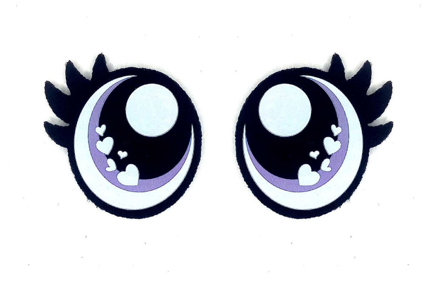 6 Pack of Heart Felt Eyes for Amigurumi, with Lashes, Hearts, Valentine, Multiple Sizes Available