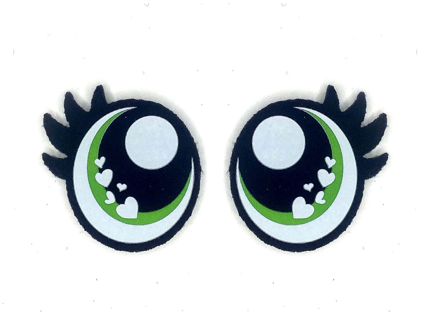 6 Pack of Heart Felt Eyes for Amigurumi, with Lashes, Hearts, Valentine, Multiple Sizes Available