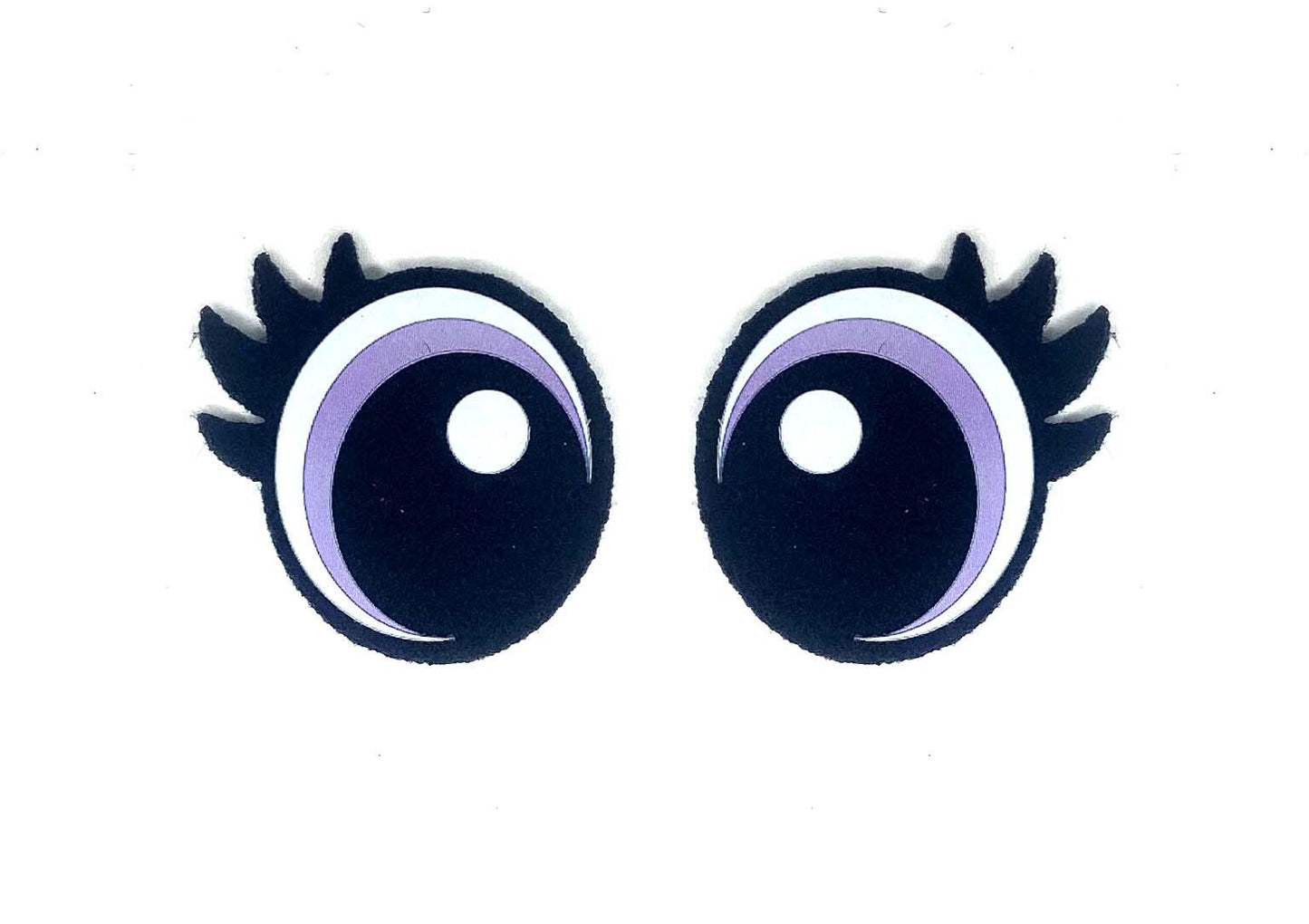 6 Pack Kawaii Felt Eyes with Lashes: Amigurumi Crochet Doll Eyes - Multiple Sizes