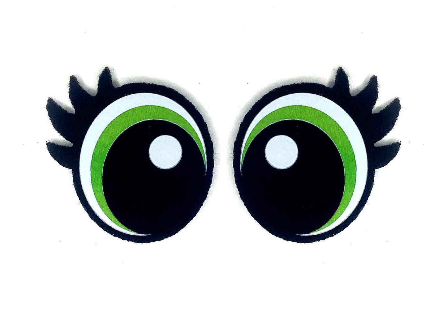 6 Pack Kawaii Felt Eyes with Lashes: Amigurumi Crochet Doll Eyes - Multiple Sizes
