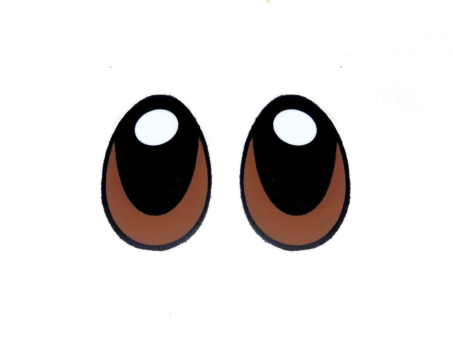6 Pack of Brown Oval Felt Eyes