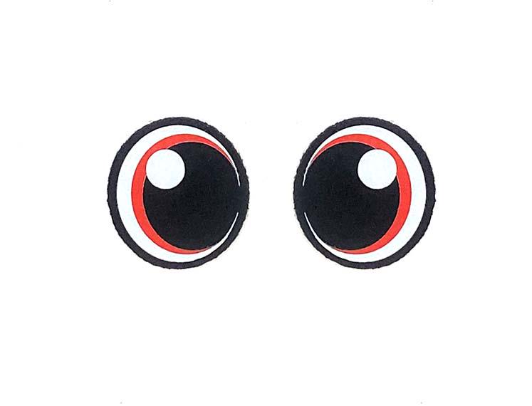 6 Pack of Round Kawaii Felt Eyes for Amigurumi Multiple Sizes Available