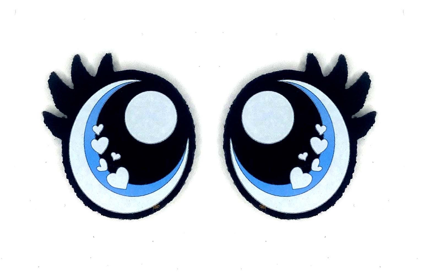 6 Pack of Heart Felt Eyes for Amigurumi, with Lashes, Hearts, Valentine, Multiple Sizes Available