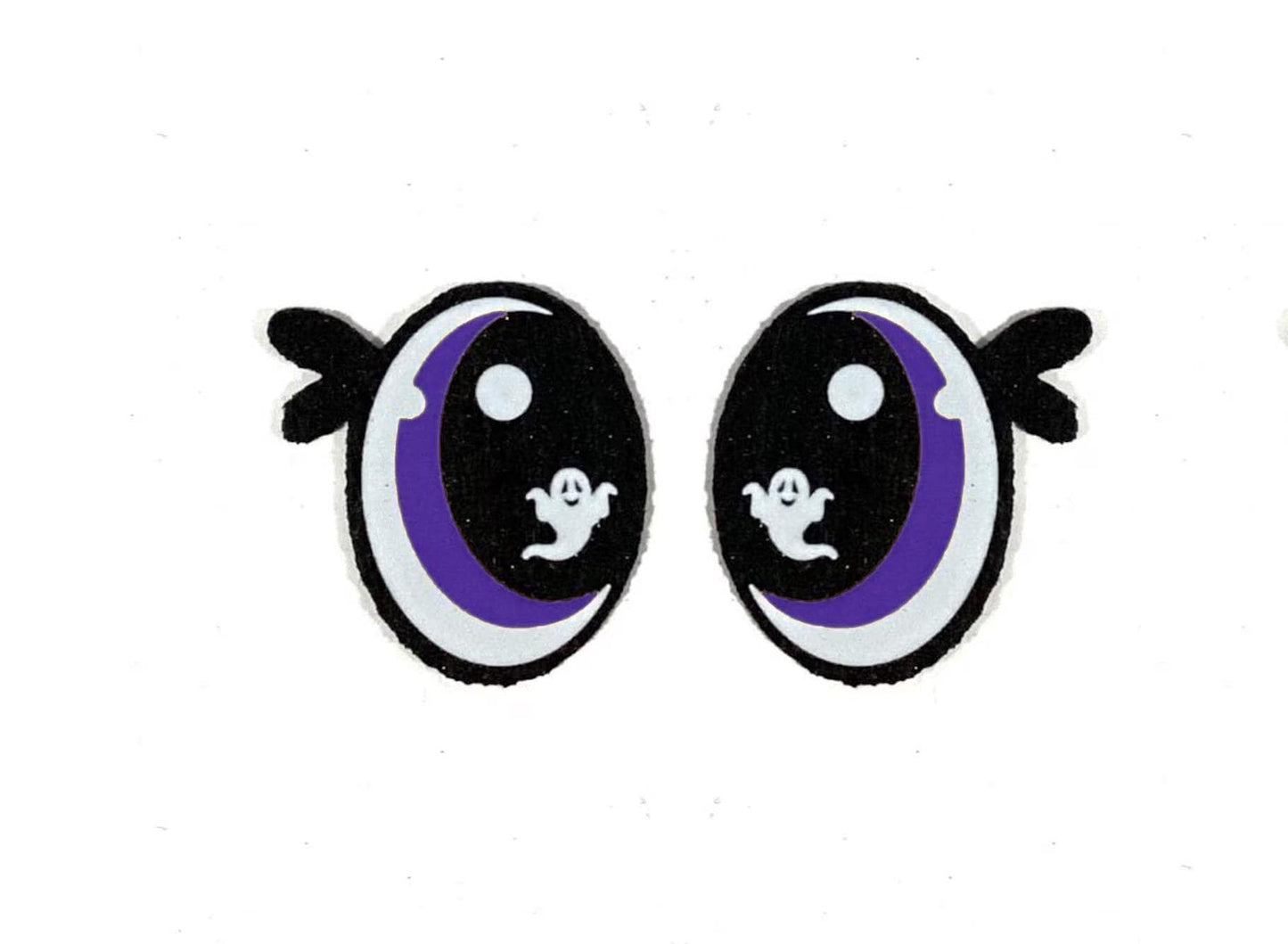 6 Pack of Halloween Felt Eyes for Amigurumi, with Lashes, Multiple Sizes Available