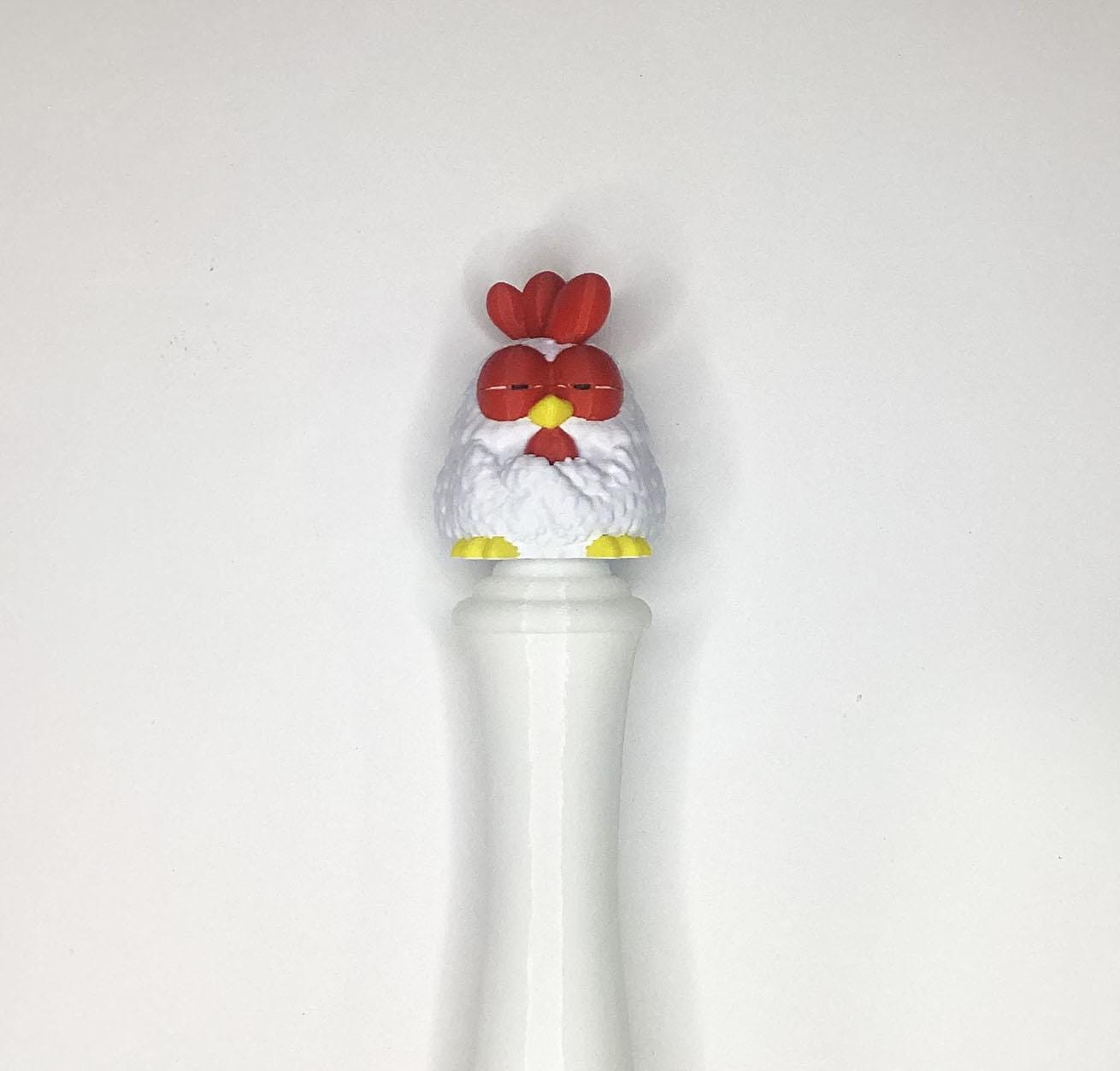 Cute Chunky Ergonomic Character Chicken Crochet Hook, Tapered or Inline, Crochet Tool