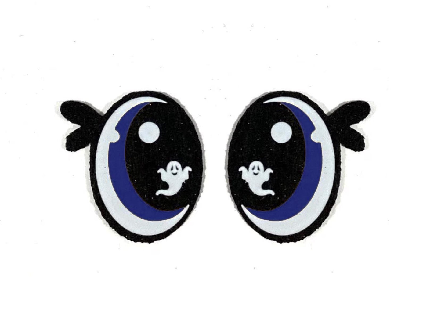 6 Pack of Halloween Felt Eyes for Amigurumi, with Lashes, Multiple Sizes Available