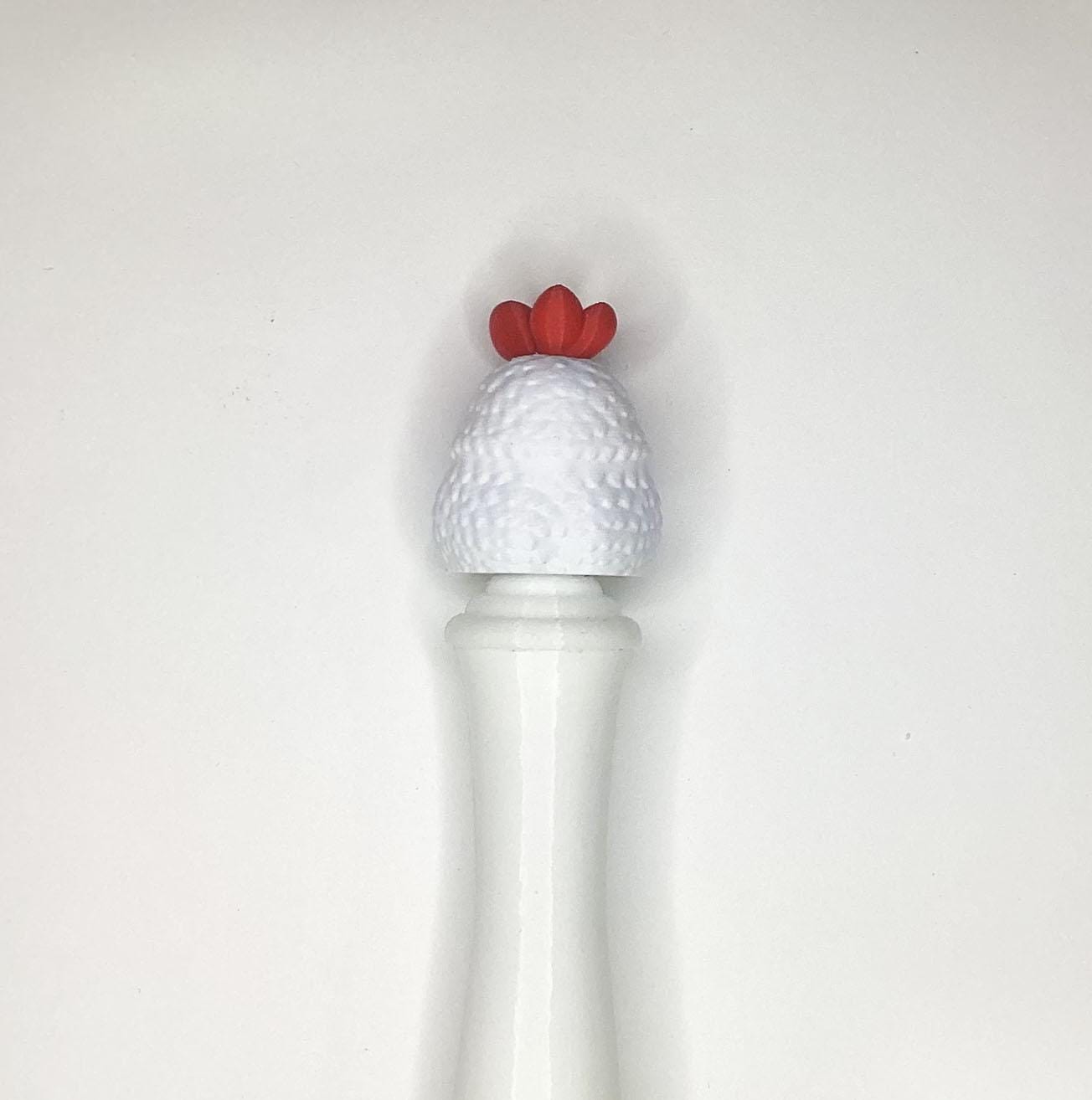 Cute Chunky Ergonomic Character Chicken Crochet Hook, Tapered or Inline, Crochet Tool