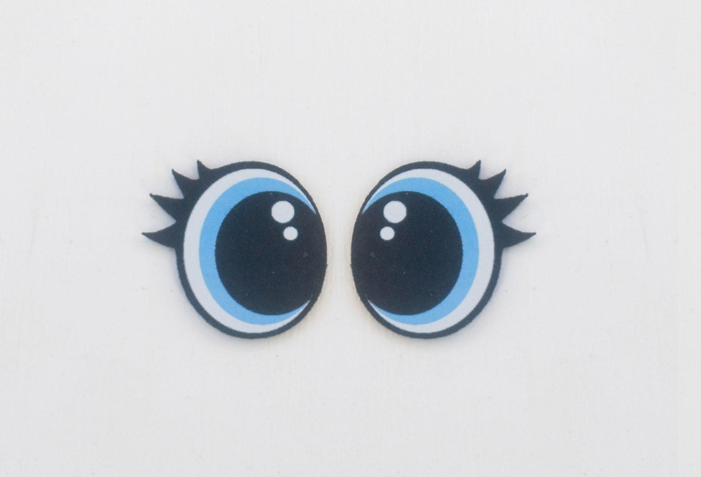 3 Pack of Oval Blue Felt Eyes for Amigurumi