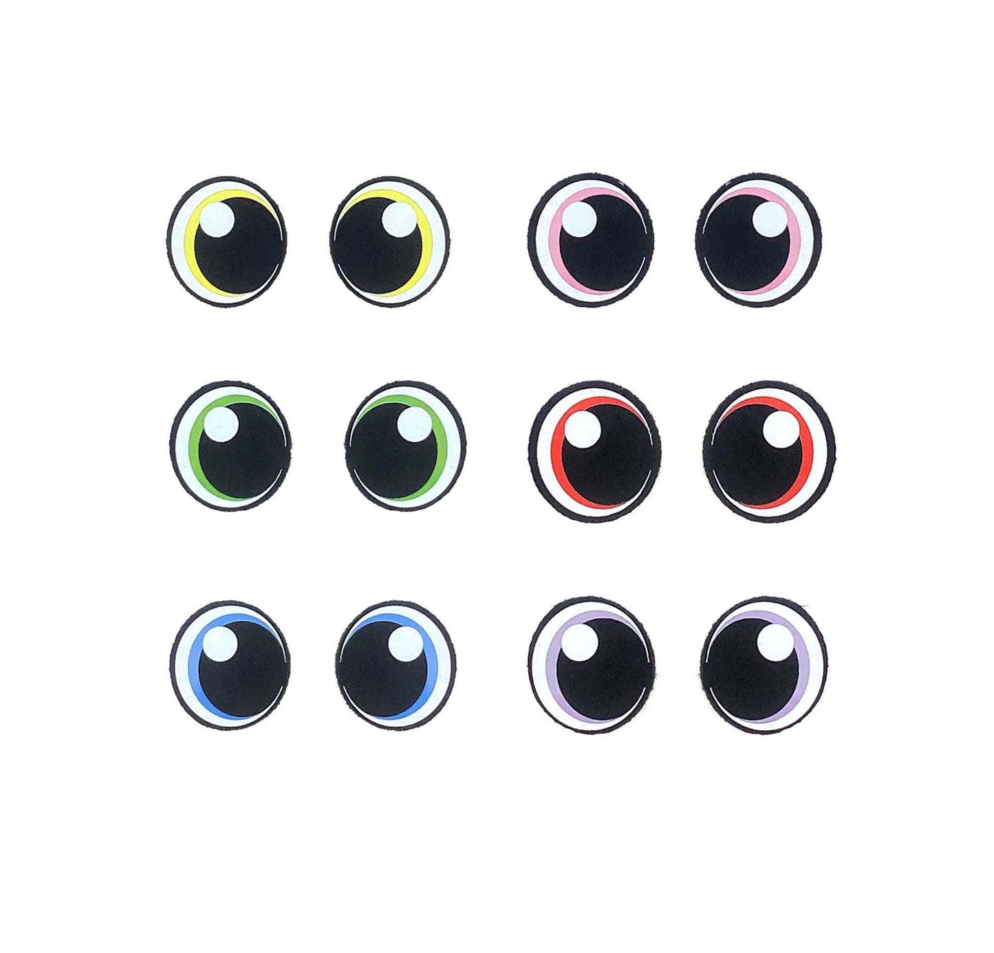 3 Pack of Round Kawaii Felt Eyes for Amigurumi Multiple Sizes Available