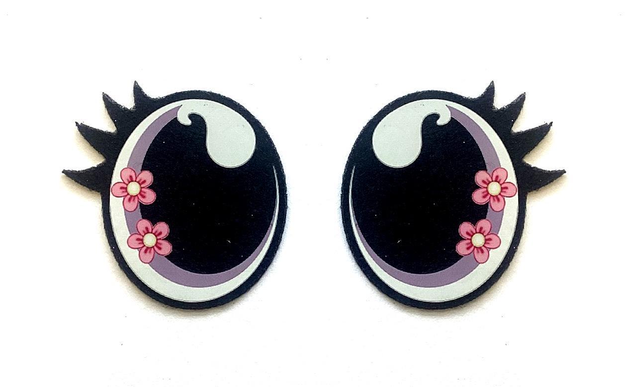 3 Pack of Oval Felt Eyes for Amigurumi, Flower Felt Eyes, Multiple Sizes Available