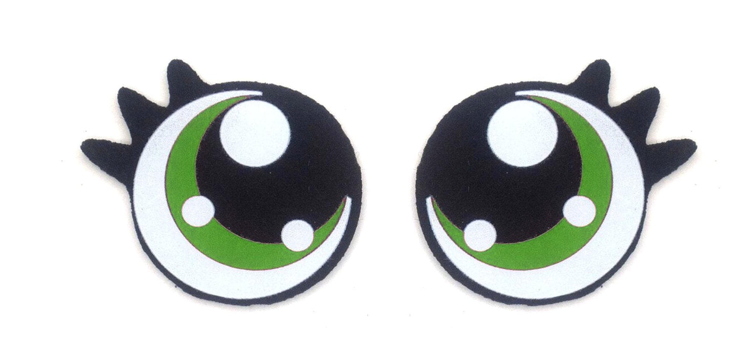 3 Pack of Round Felt Eyes for Amigurumi with Lashes, Multiple Sizes Available