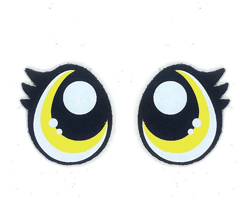 3 Pack of Pouty Felt Eyes for Amigurumi with Lashes, Easter, Egg, Multiple Sizes Multiple Sizes Available