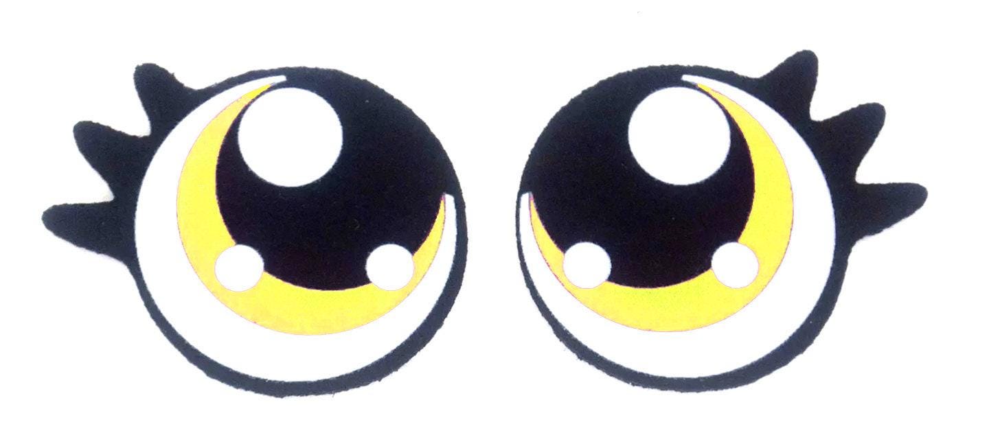 3 Pack of Round Felt Eyes for Amigurumi with Lashes, Multiple Sizes Available
