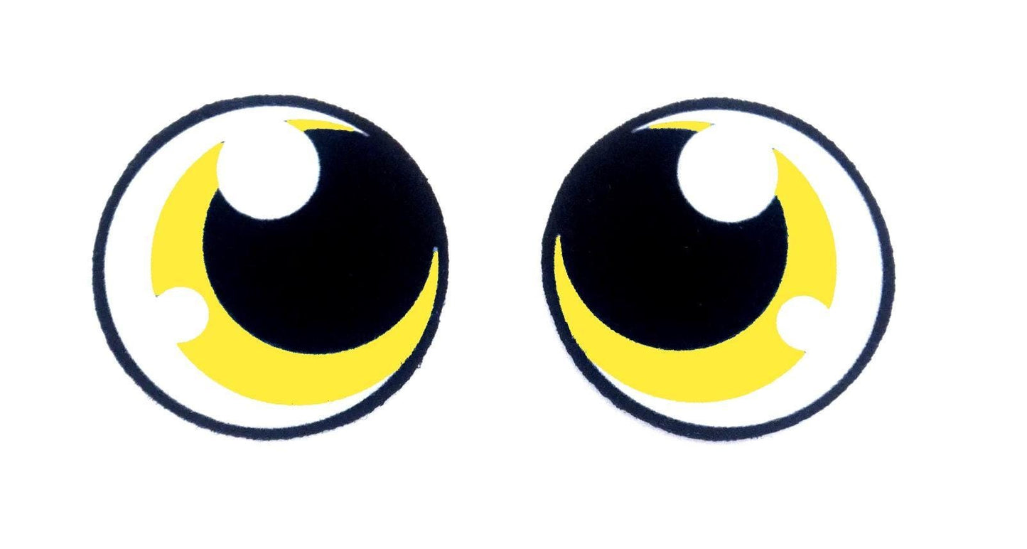 3 Pack of Round Glitter Felt Eyes for Amigurumi, Multicolor, Rainbow, Multiple Sizes Available