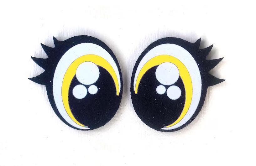 3 Pack of Glitter Felt Eyes for Amigurumi for Amigurumi Multiple Sizes Available