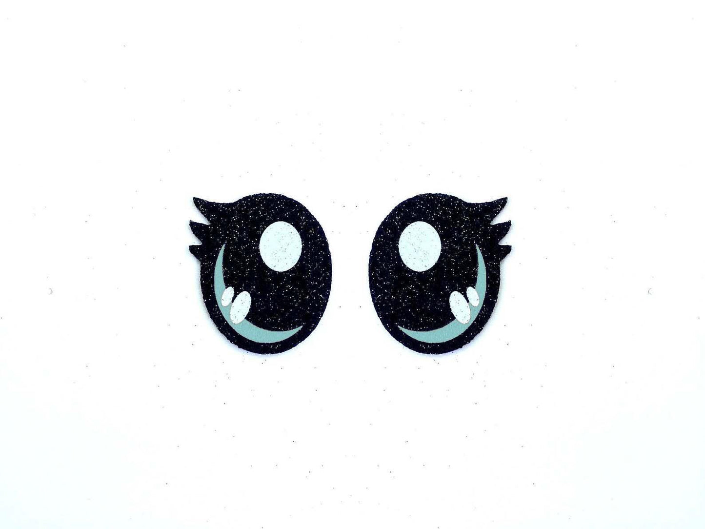 3 Pack of Glitter Felt Eyes for Amigurumi, Crochet Plushie Eyes, Kawaii, 5/8 to 2 1/4 inch Sizes, Multicolor Multiple Sizes Available