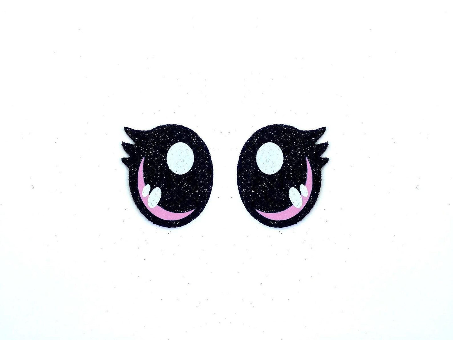 3 Pack of Glitter Felt Eyes for Amigurumi, Crochet Plushie Eyes, Kawaii, 5/8 to 2 1/4 inch Sizes, Multicolor Multiple Sizes Available