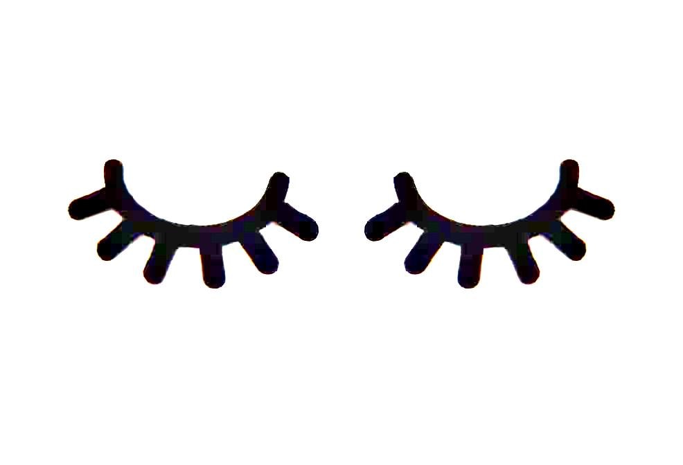 12 Pack of Sleepy Felt Eyes Sleeping Eyelashes for Amigurumi Multiple Sizes Available