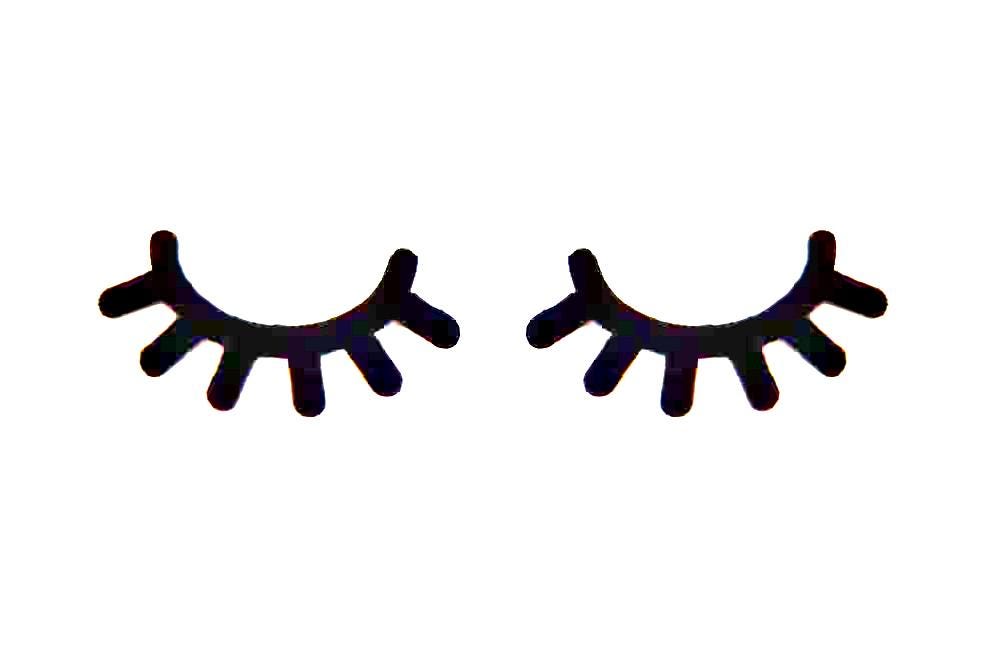 8 Pack of Sleepy Felt Eyes for Amigurumi, Sleeping, Eyelashes, Lashes, Squinting, Closed Eyes