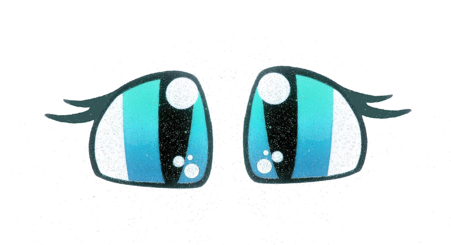 6 Pack of Glitter Felt Dragon Eyes for Amigurumi Multiple Sizes Available