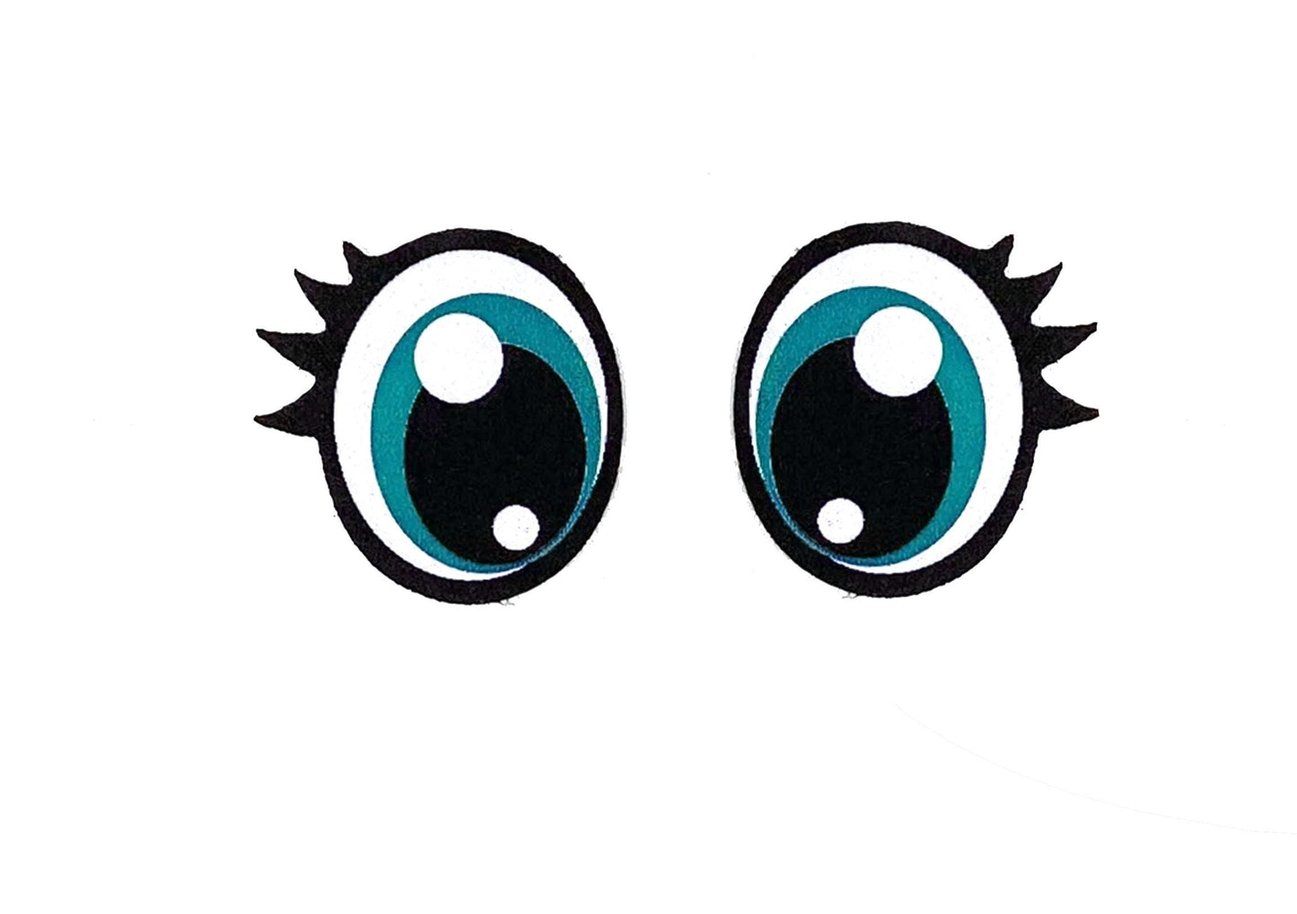 3 Pack of Glitter Felt Eyes for Amigurumi, With Lashes, Multiple Sizes Available