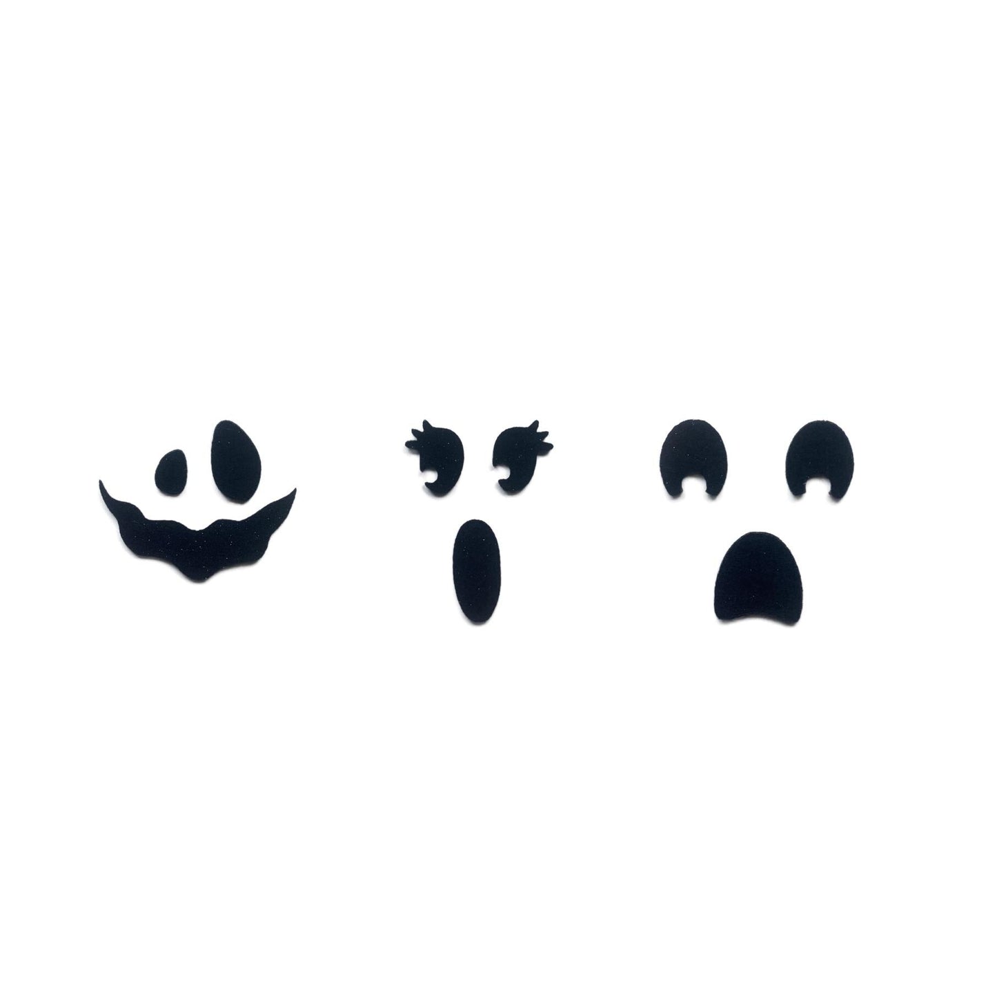 3 Pack Ghost Felt Faces Nose Mouth Combo for Amigurumi Multiple Sizes Available