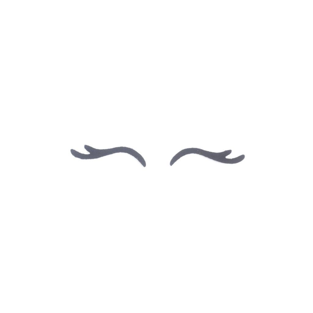 12 Pack of Sleepy Felt Eyes Sleeping Eyelashes for Amigurumi Multiple Sizes Available