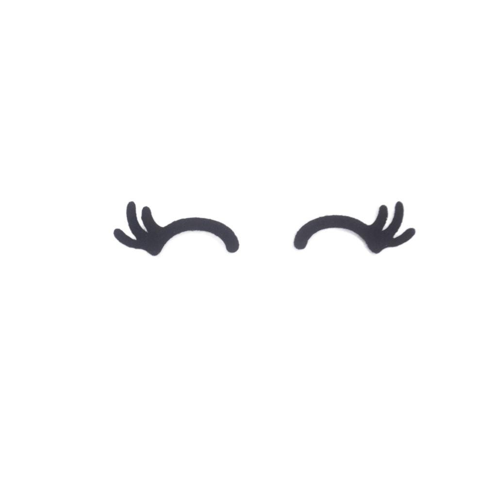 12 Pack of Sleepy Felt Eyes, Sleeping Eyelashes for Amigurumi Multiple Sizes Available