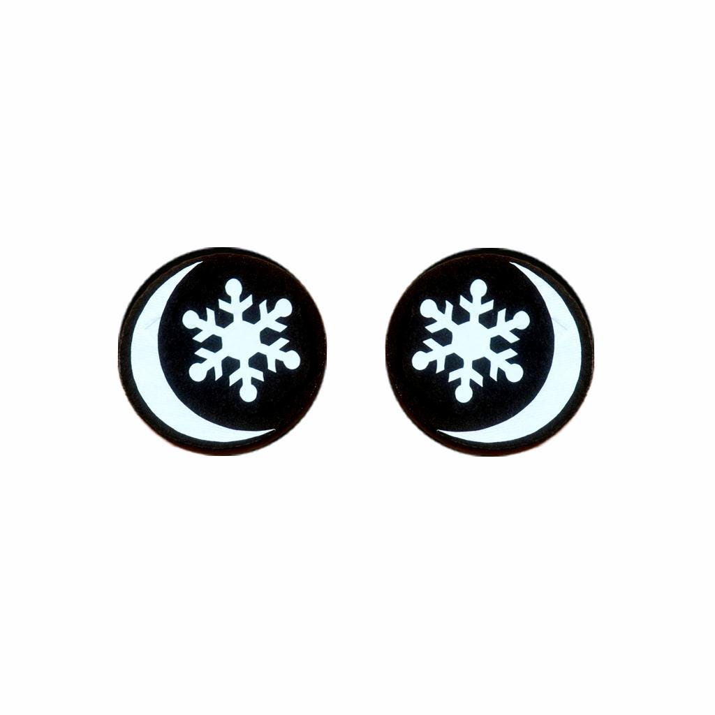 6 Pack of Snowflake Felt Eyes For Amigurumi, Snowman, Christmas, Multiple Sizes Available