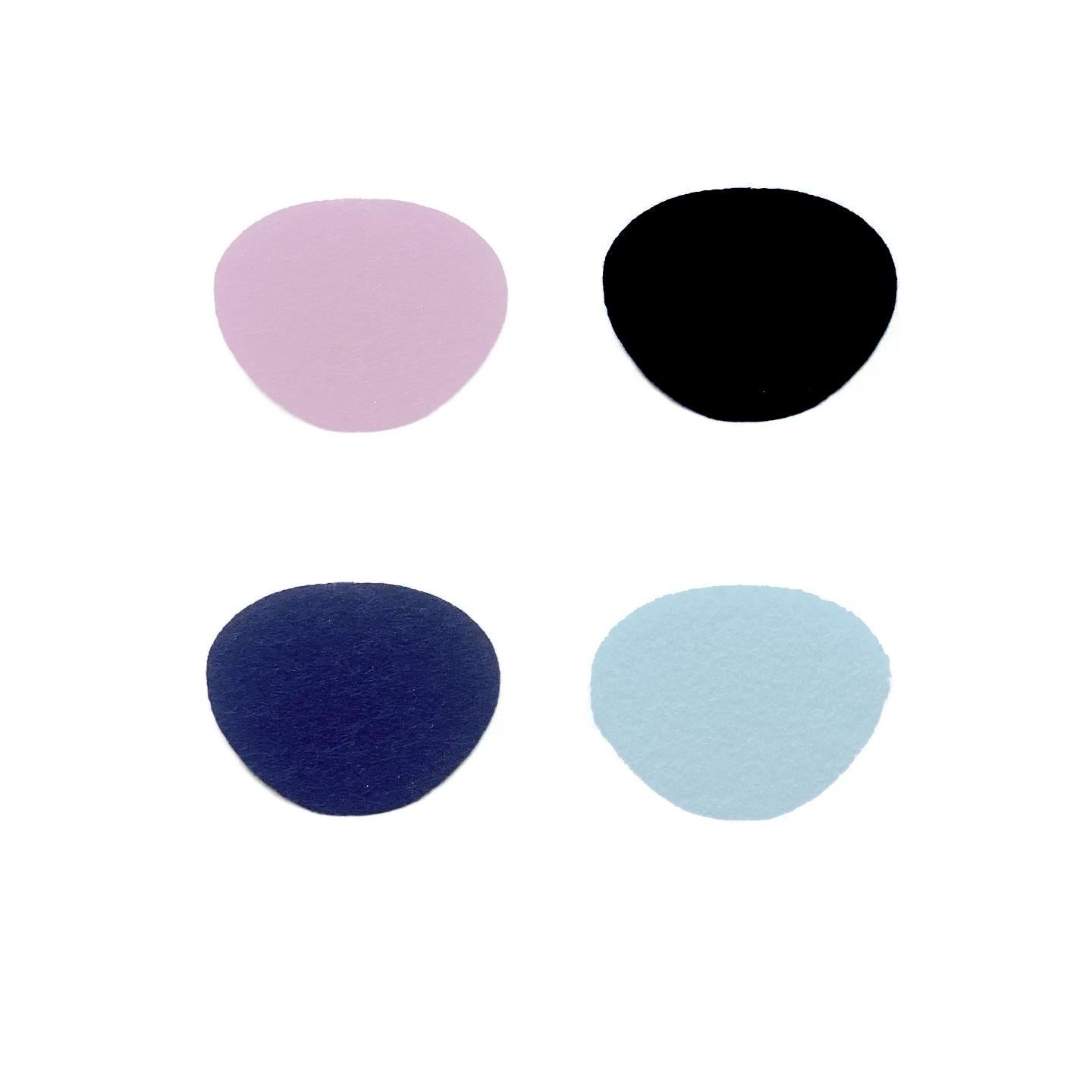 6 Pack of Felt Noses for Amigurumi Multiple Sizes, Alien, Animal, Multiple Colors Available