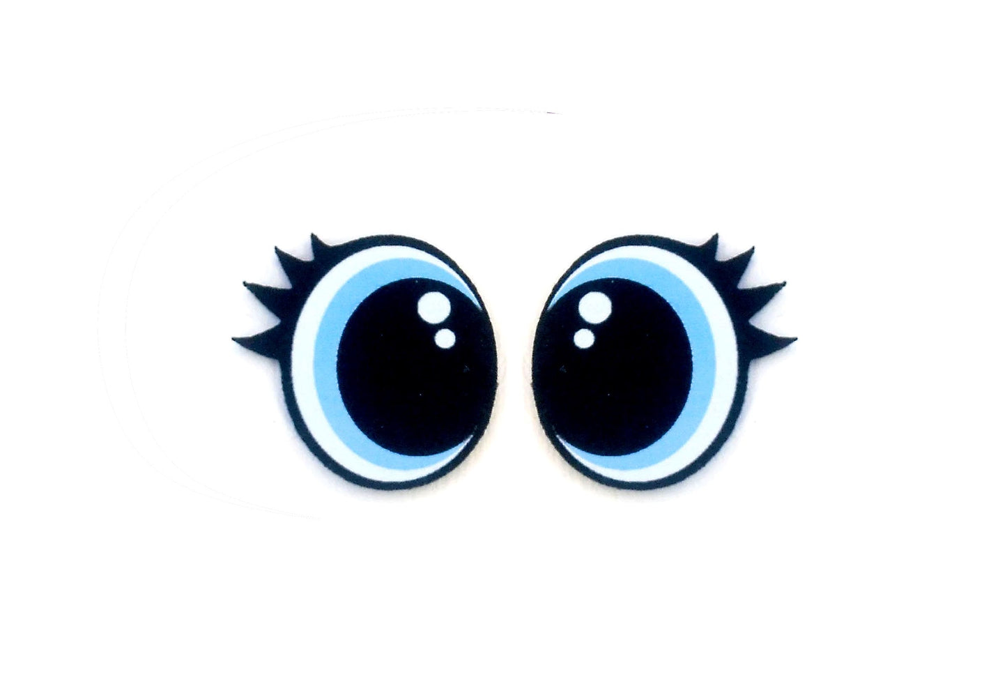 6 Pack of Oval Blue Felt Eyes For Amigurumi