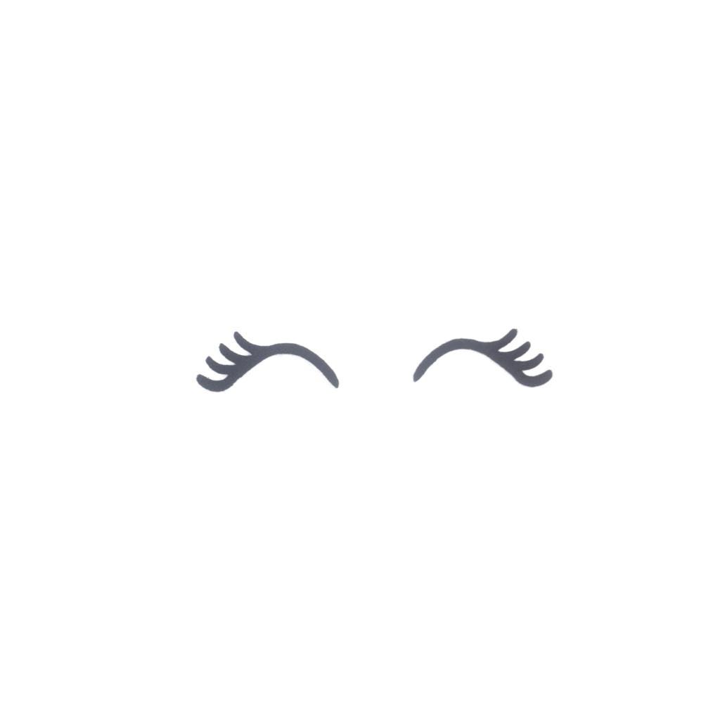 8 Pack of Sleepy Felt Eyes for Amigurumi, Sleeping, Eyelashes, Lashes, Squinting, Closed Eyes