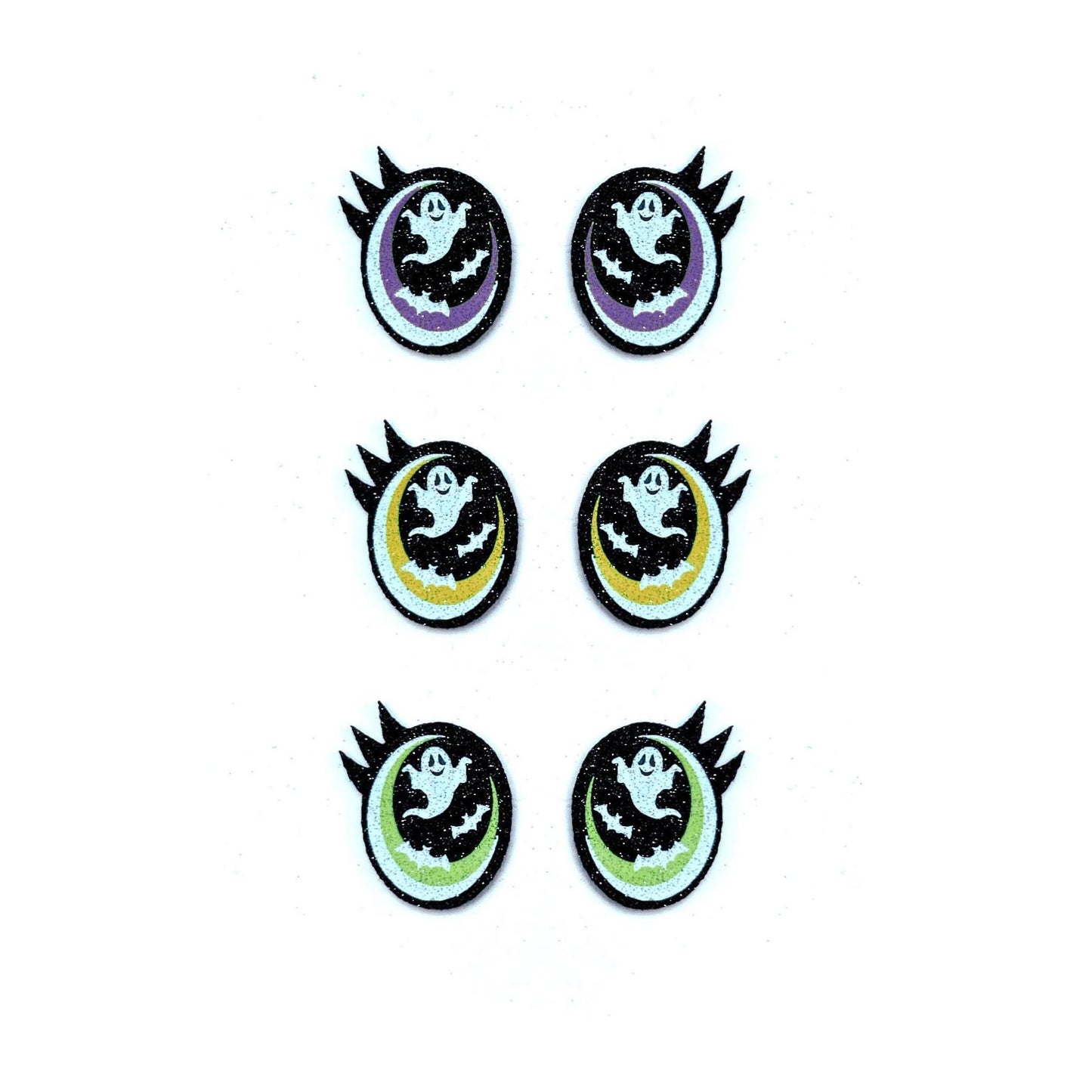 6 Pack of Halloween Felt Eyes for Amigurumi, with Lashes, Multiple Sizes Available