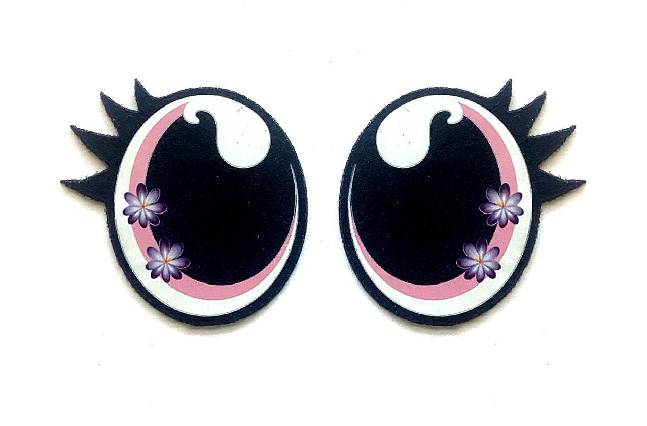 3 Pack of Oval Felt Eyes for Amigurumi, Flower Felt Eyes, Multiple Sizes Available