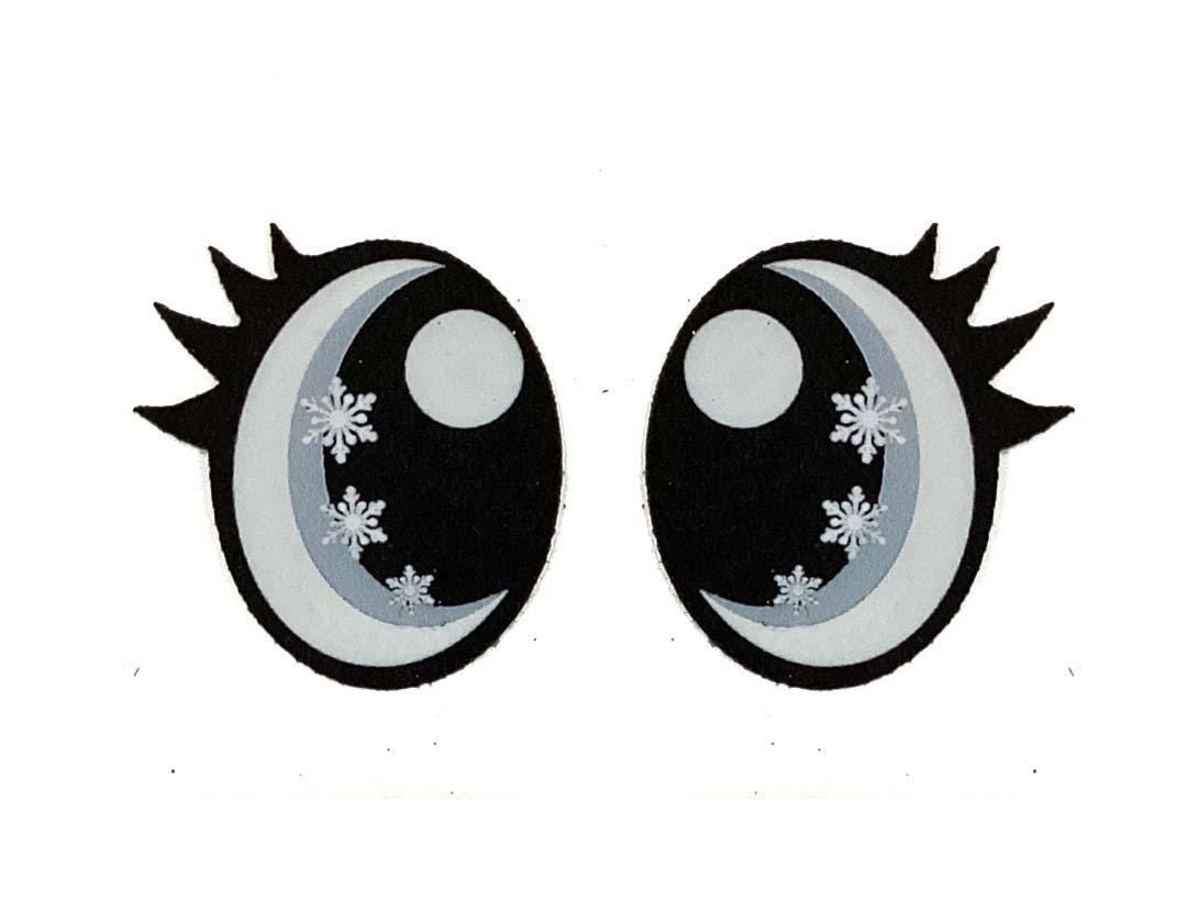 3 Pack of Snowflake Felt Eyes for Amigurumi, Christmas Felt Eyes, Multicolor, Multiple Sizes Available