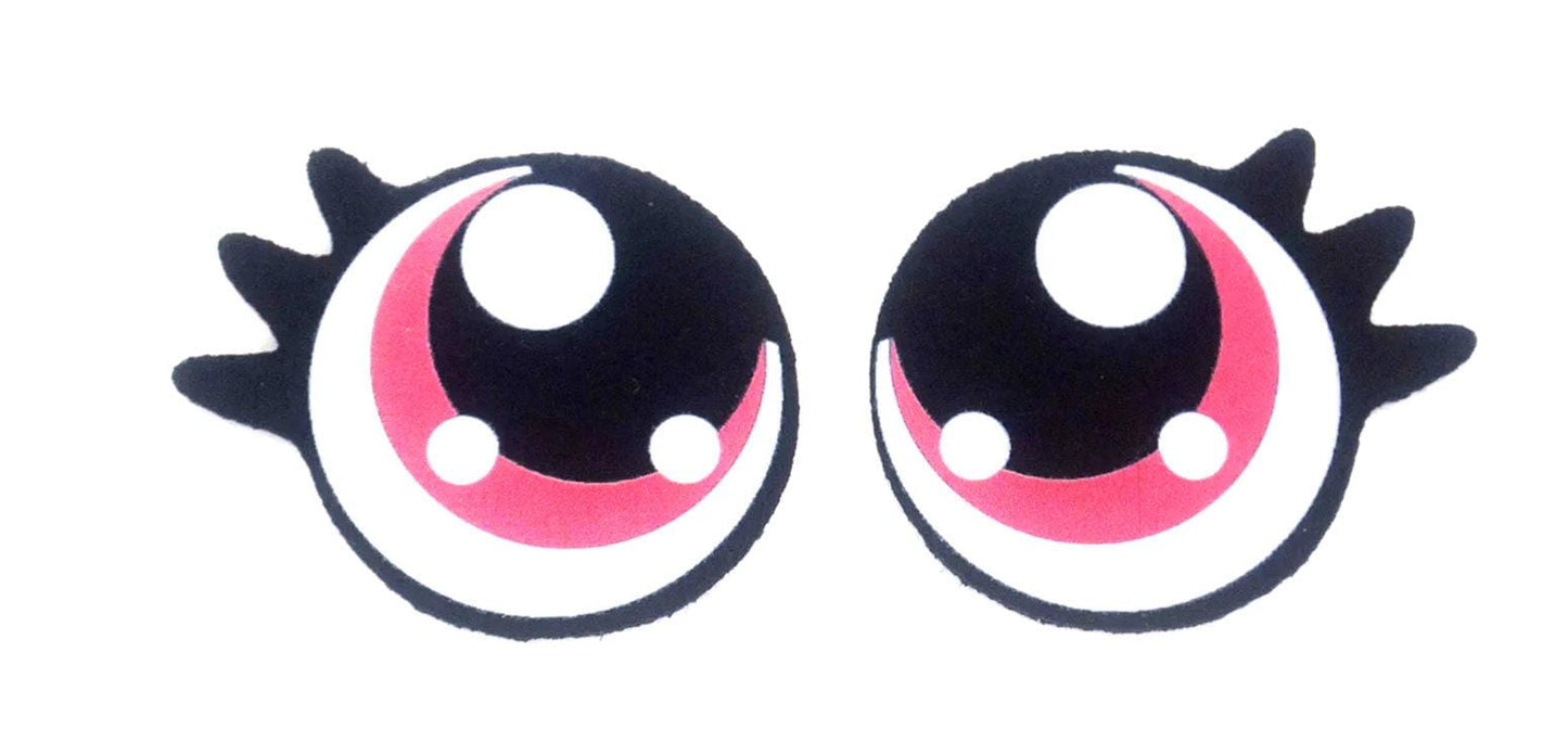 3 Pack of Round Felt Eyes for Amigurumi with Lashes, Multiple Sizes Available