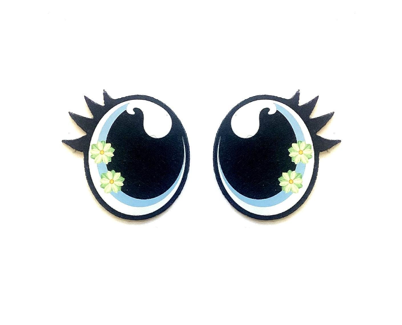 3 Pack of Oval Felt Eyes for Amigurumi, Flower Felt Eyes, Multiple Sizes Available