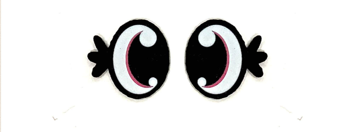 3 Pack of Oval Felt Eyes for Amigurumi, Rainbow, Kawaii, for Crochet Plushie Multiple Sizes Available