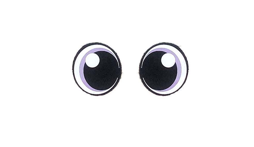 3 Pack of Round Kawaii Felt Eyes for Amigurumi Multiple Sizes Available