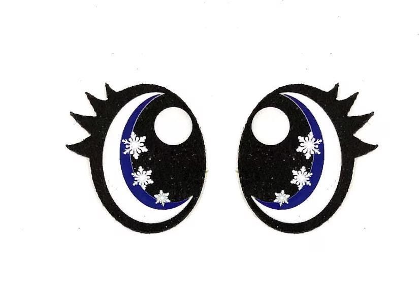 3 Pack of Snowflake Felt Eyes for Amigurumi, Christmas Felt Eyes, Multicolor, Multiple Sizes Available