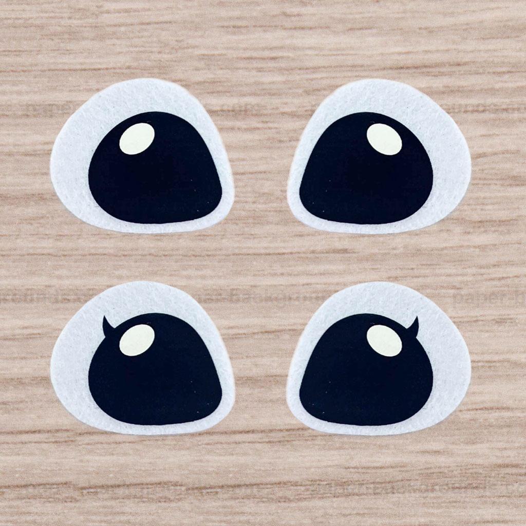 6 Pack of Alien Felt Eyes