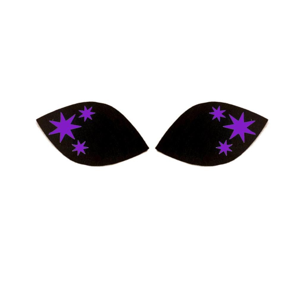 6 Pack of Alien Felt Eyes for Amigurumi, Rainbow, Multiple Sizes Available